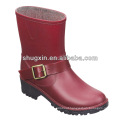 fashion pvc durable mature women with picture rain boots